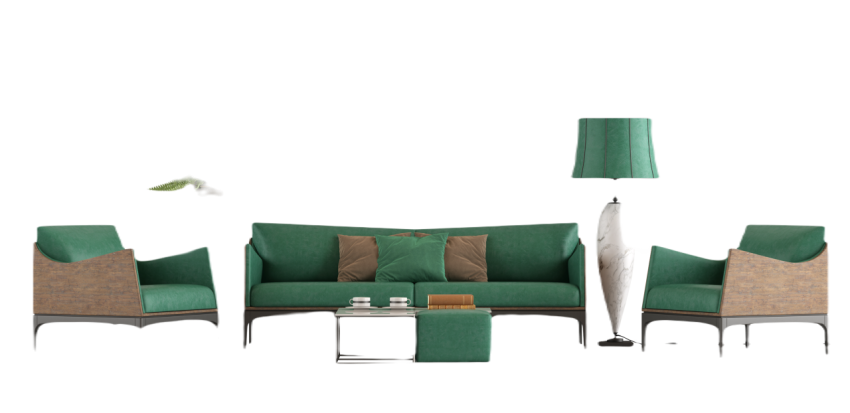 Living room set with green sofa and armchairs on w 2025 01 08 15 18 41 utc