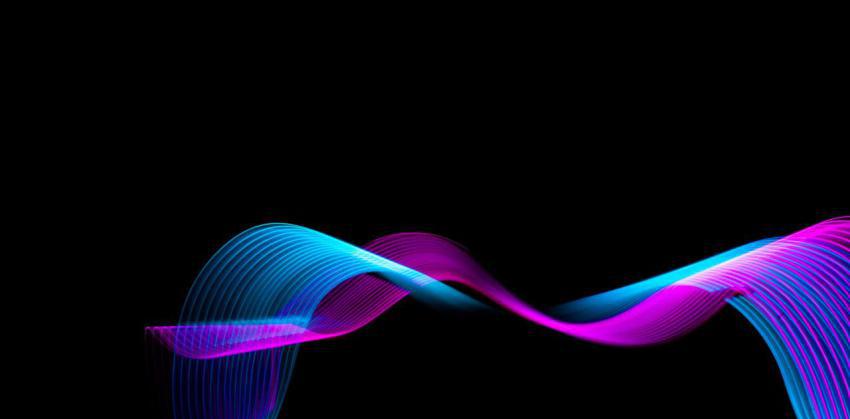 Abstract neon metallic pink and blue waves curvy l 2023 11 29 20 11 49 utc