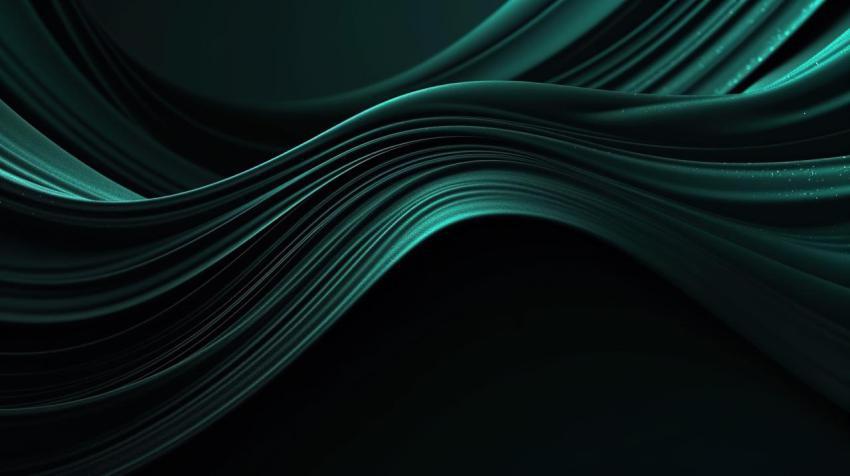 Abstract design of green silk waves creating a me 2023 11 27 05 25 10 utc