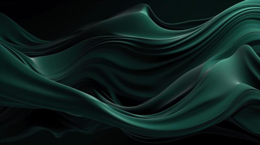 Abstract design of green silk waves creating a me 2023 11 27 05 25 07 utc