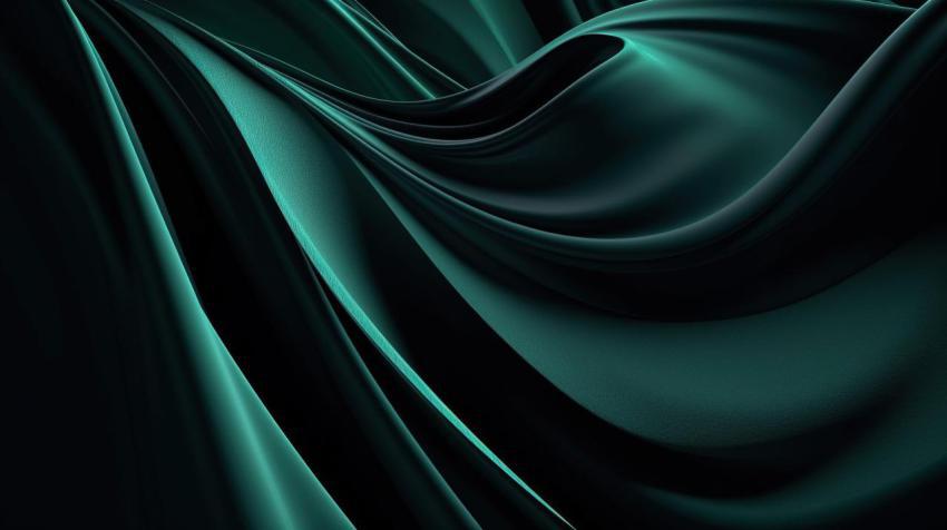 Abstract design of green silk waves creating a me 2023 11 27 05 13 57 utc