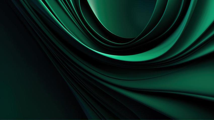 Abstract design of green silk waves creating a me 2023 11 27 05 11 55 utc