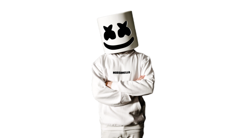 Marshmello monochrome american dj black background 5k 8k 7680x4320 422