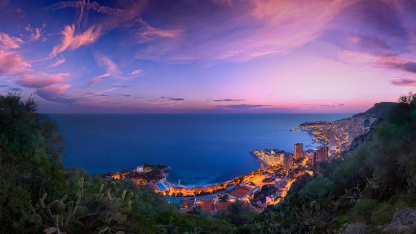 Monaco Winter Sunset Clouds