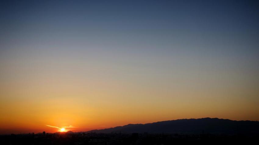 A clear sunset