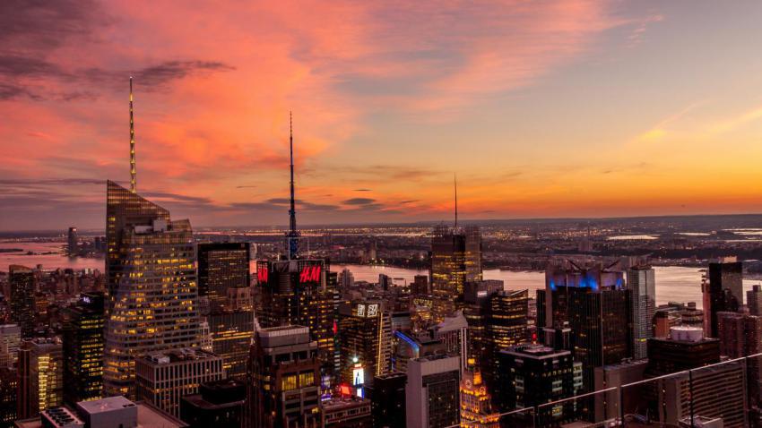Fiery Skies of the Big Apple