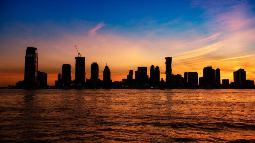 Jersey City at Sunset