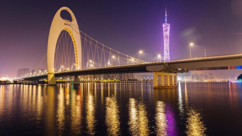 Liede Bridge and Canton Tower