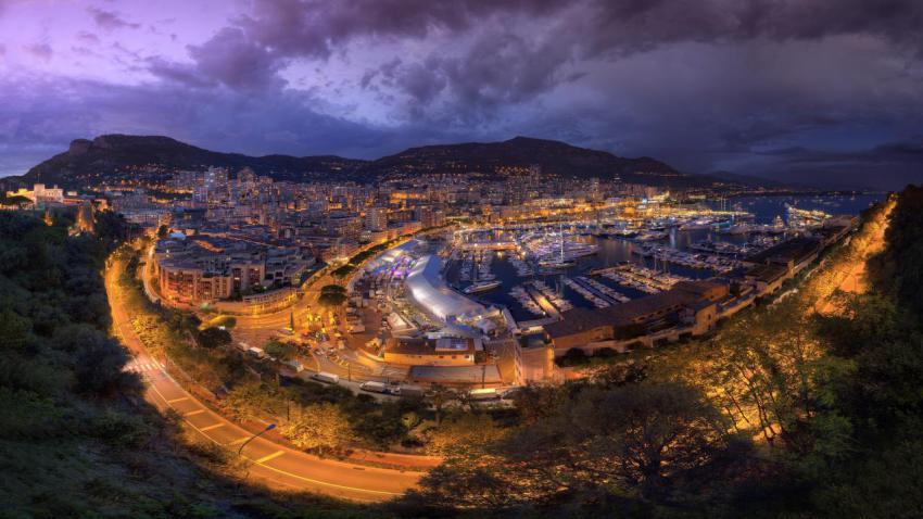 Monaco Yacht Show 2015 Port Hercule Sunset