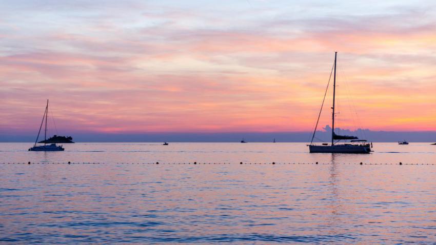 Pink Sunset in Croatia