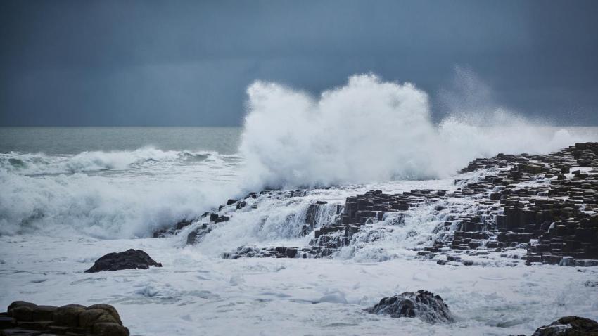 Storm at Giants Causeway
