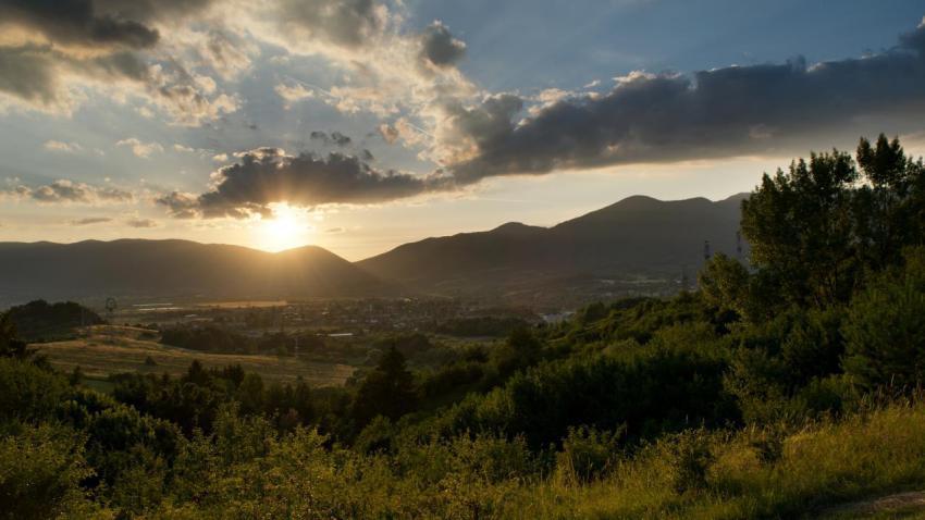 Sunset near Turcianska Stiavnicka