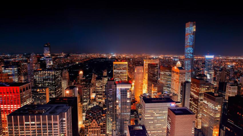 Top of the Rock at night