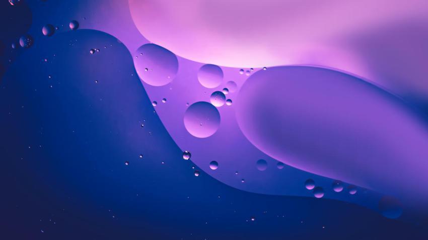 Oil with bubbles on neon background abstract spac 2023 11 27 05 16 44 utc