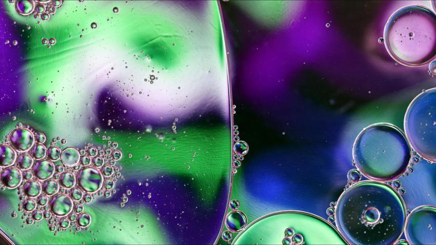 Abstract colorful food oil drops bubbles and spher 2023 12 05 21 43 11 utc