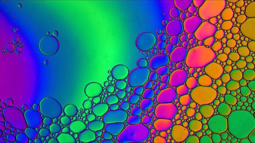 Abstract colorful food oil drops bubbles and spher 2023 11 27 04 59 54 utc