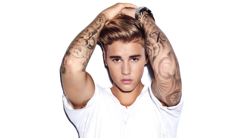 Justin bieber pop singer white background 5k 5400x3083 5141