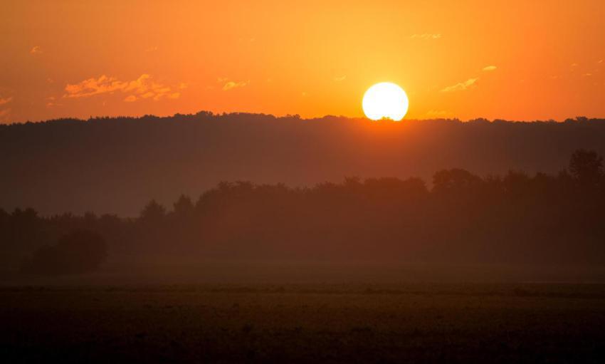 Sunrise in the farmlands of prekmurje in slovenia 2023 11 27 05 33 20 utc
