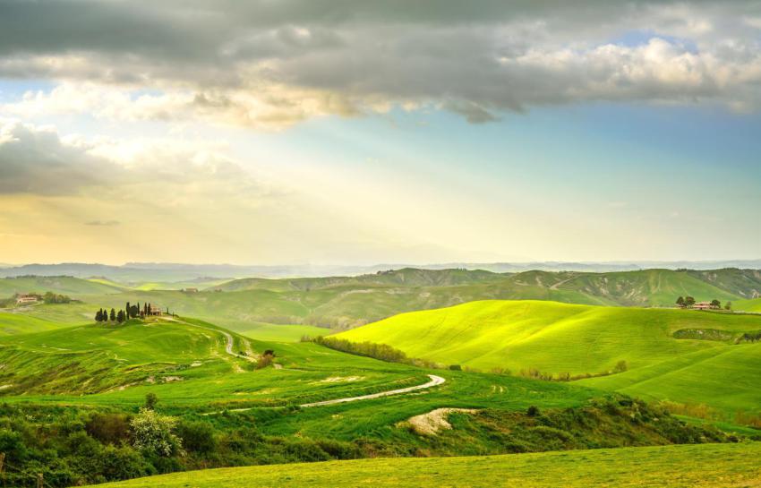 Tuscany rural sunset landscape countryside farm 2023 11 27 04 50 14 utc