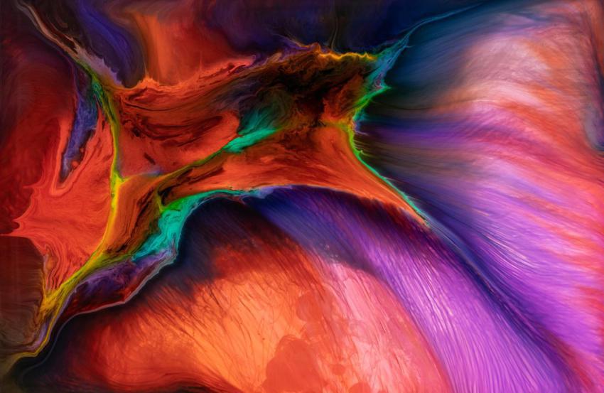 Abstract flow of liquid paints in mix 2023 11 27 05 16 19 utc