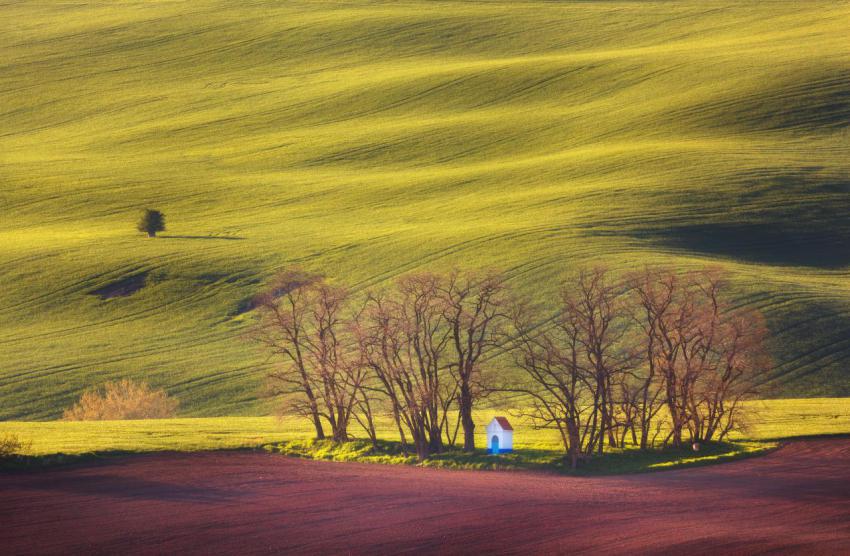 Spring landscape with amazing chapel in green fiel 2024 12 04 22 37 14 utc