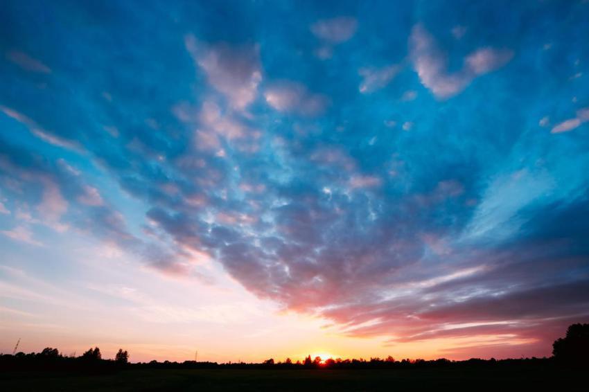 Sunset sunrise over rural field meadow bright dr 2023 11 27 04 50 46 utc