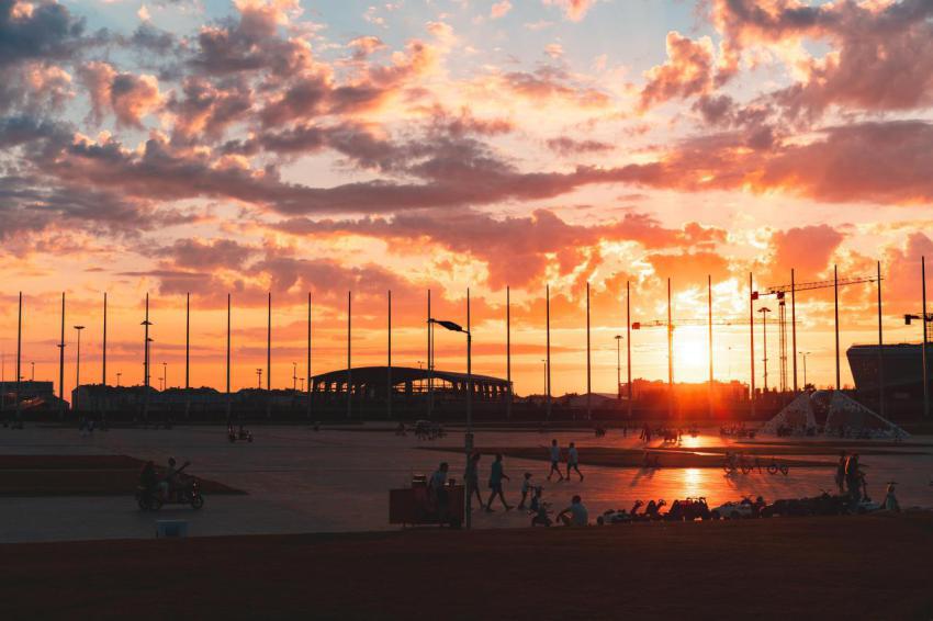Sochi olympic park facilities buildings at sunset 2023 11 27 05 12 22 utc