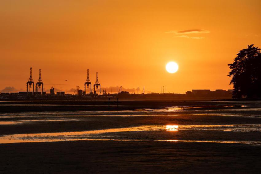 Port of tauranga at early sunrise in new zealand 2023 11 27 05 18 17 utc