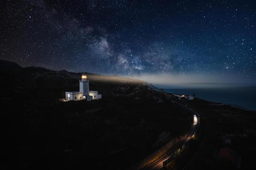 Lighthouse by night aerial view 2023 11 27 05 21 49 utc