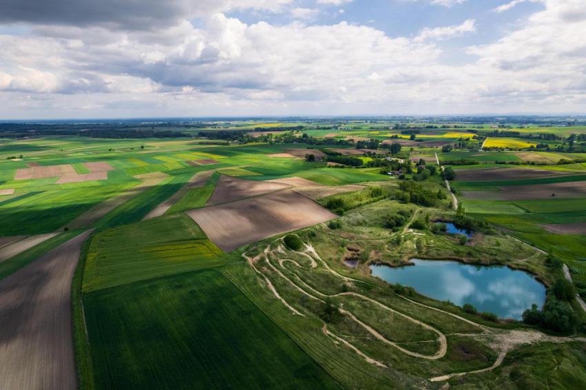 Green countryside landscape at spring drone aeria 2023 11 27 05 17 09 utc