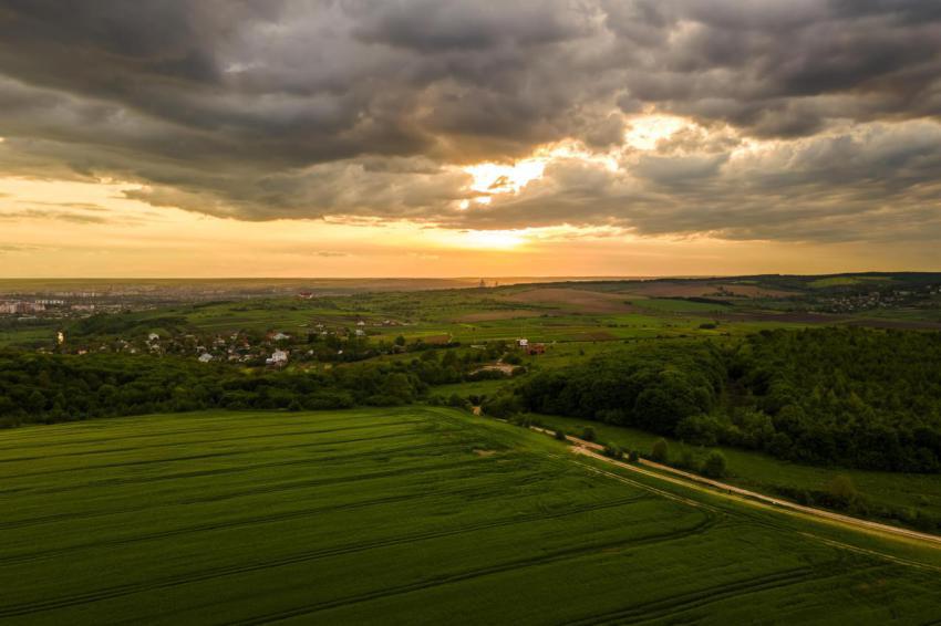 Aerial landscape view of green cultivated agricult 2024 12 06 04 57 52 utc
