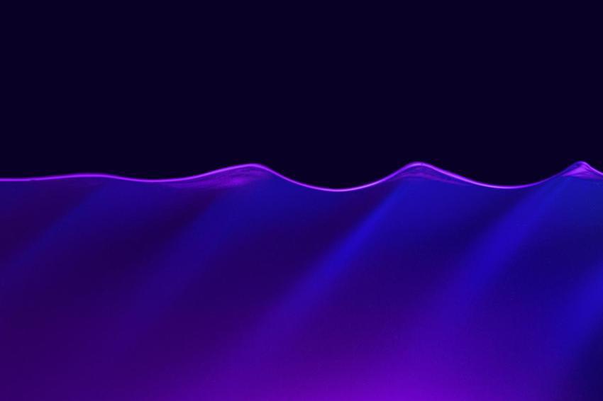 Waving water in aquarium in neon light against bla 2023 11 27 05 10 26 utc