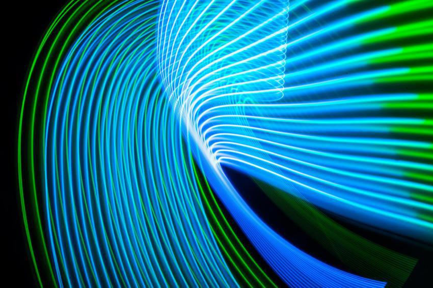 Neon technology stripes digital blue and green li 2025 01 08 10 07 44 utc