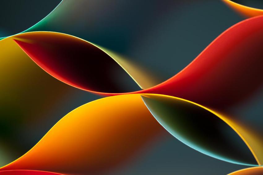 Detail of curved colored sheets of paper 2024 10 16 01 10 20 utc