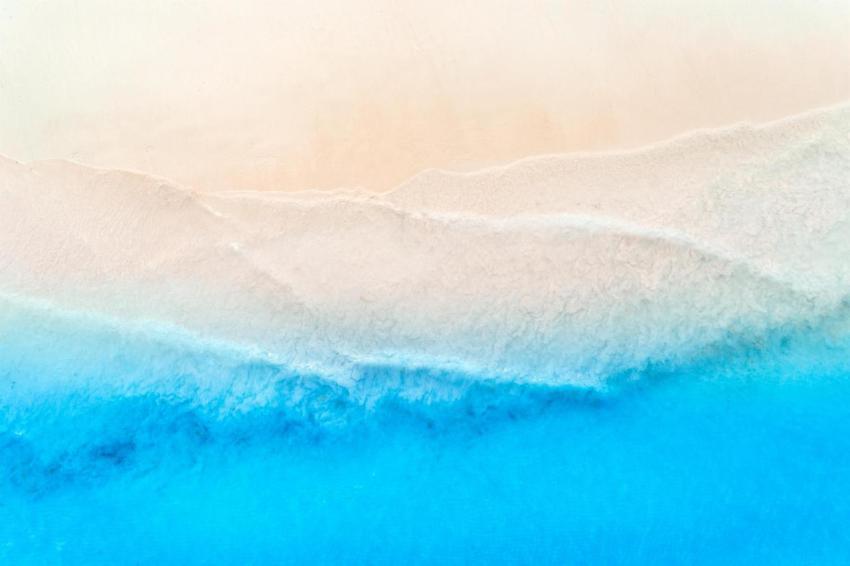 Aerial view of clear blue sea with waves and empty 2024 11 28 11 40 38 utc