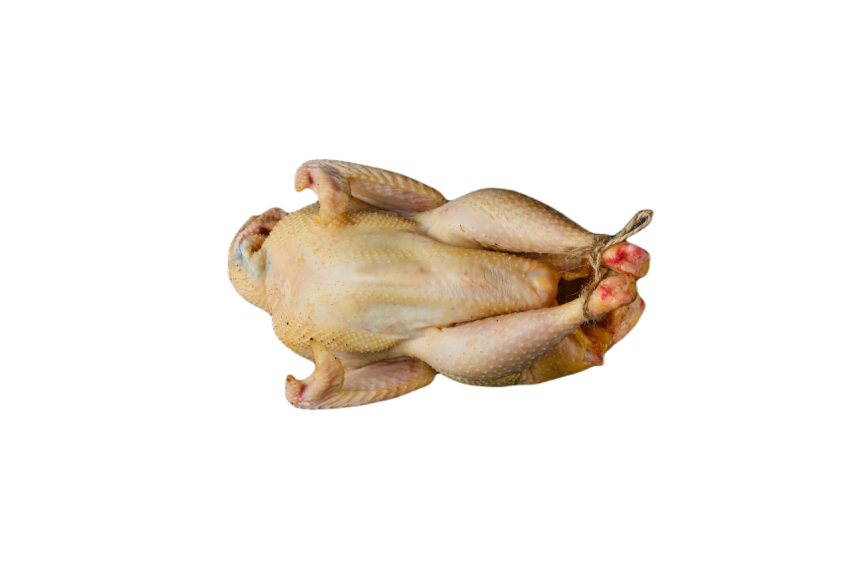 Raw whole chicken with spices on cutting board 2025 01 07 12 20 12 utc