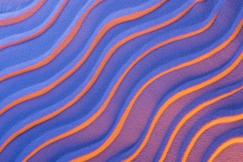 Top view of textured sand with smooth waves and ne 2024 11 19 16 50 20 utc