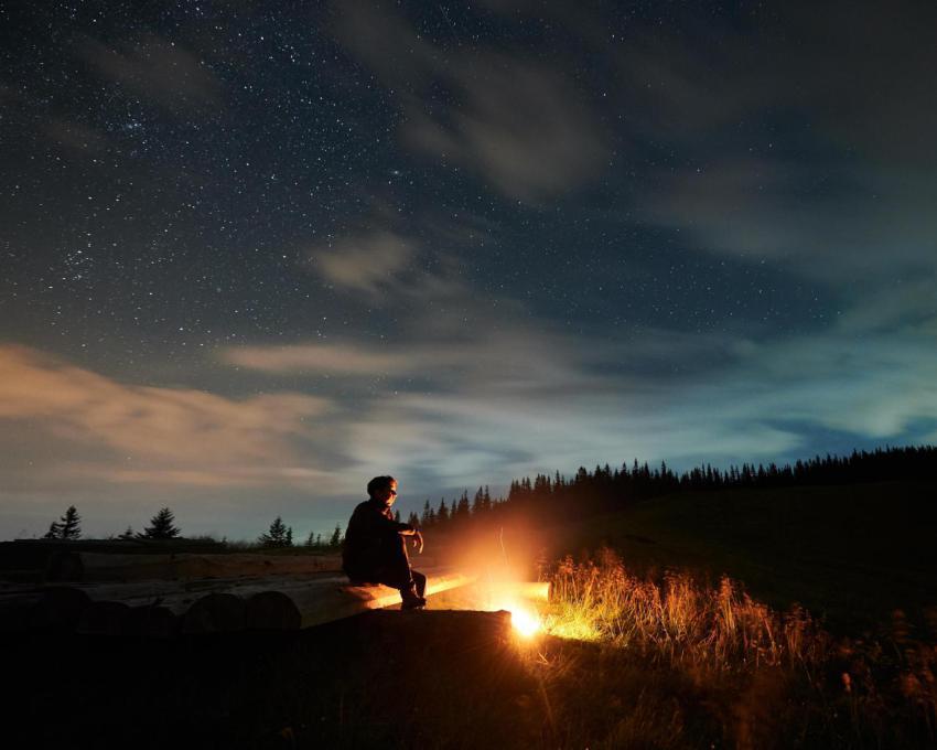 Man or woman enjoying incredible nature and sky wi 2023 11 27 04 54 09 utc