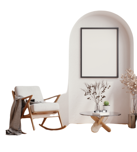 Mock up poster frame in modern interior on white p 2023 11 27 05 14 16 utc