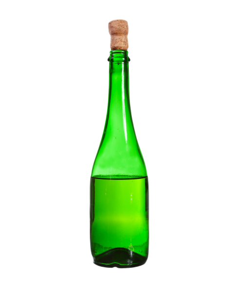 Dark green glass bottle with white wine isolated o 2023 11 27 05 04 37 utc