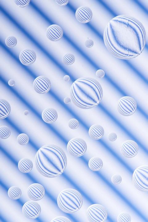 Beautiful calm clean water drops on striped white 2024 11 07 16 06 32 utc
