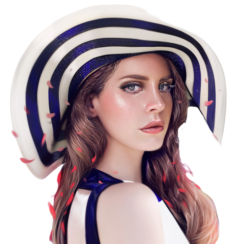 Lana del rey portrait digital composition american singer 3840x3840 6664
