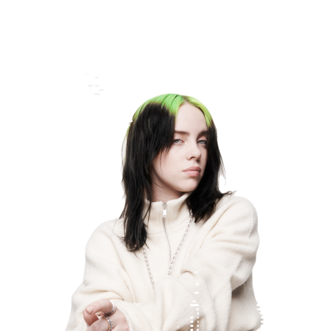 Billie eilish american singer portrait white background 5k 4920x4920 5872