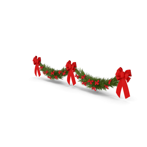 Christmas Garland with Bows H03 2k