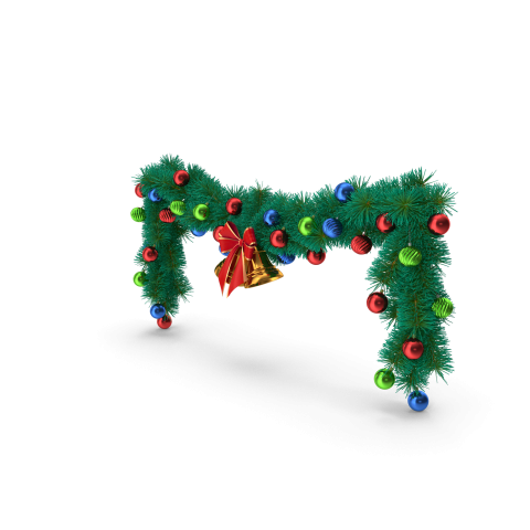 Christmas Tree Garland With Decorations H03 2k