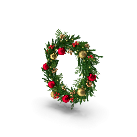 Christmas Wreath with Berries H03 2k