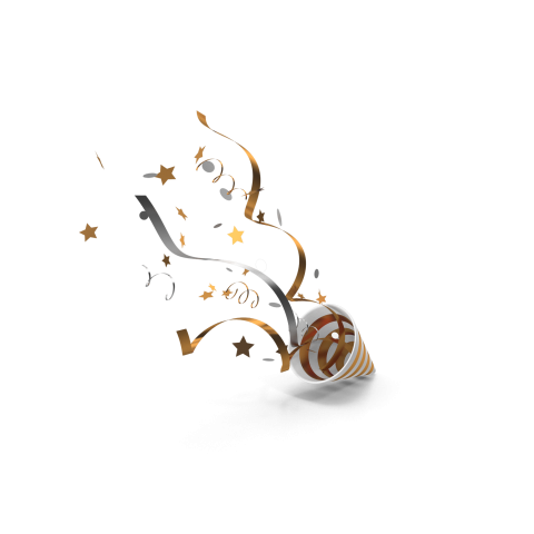 Golden Party Popper Confetti H03 2k