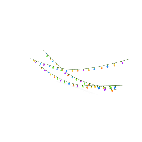 Large Christmas Garland With Colorful Lights H03 2k