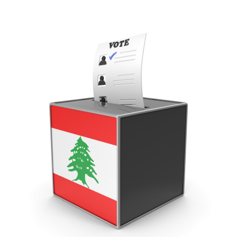 Lebanon Country Flag Election Vote Box H03 2k