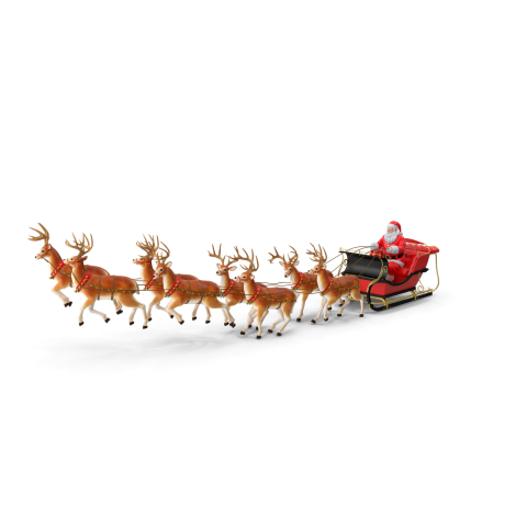 Sleigh with Reindeer H03 2k